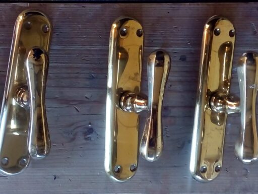Cremonesi per finestre in ottone lucido massiccio complete