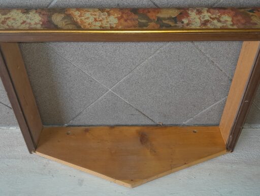 Mensola da muro con piano in specchio bronzato