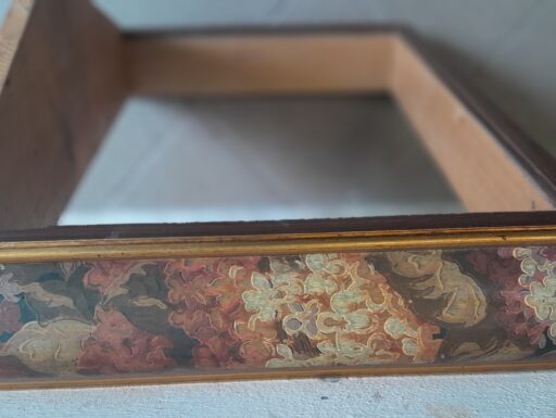 Mensola da muro con piano in specchio bronzato