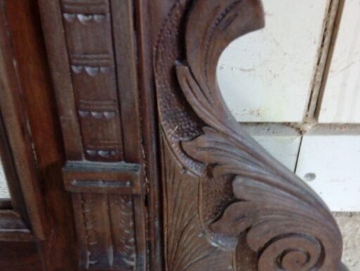 Specchiera antica in legno si può usare al muro o appoggiata