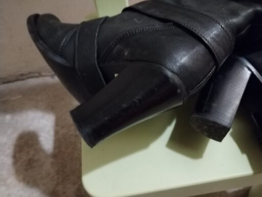Stivali vintage donna pelle nero