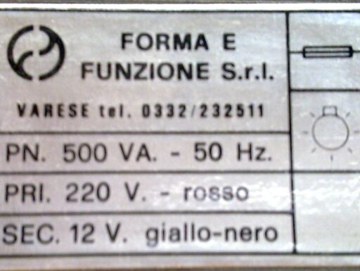 Trasformatore 220v - 12v sec. 200 va toroidale